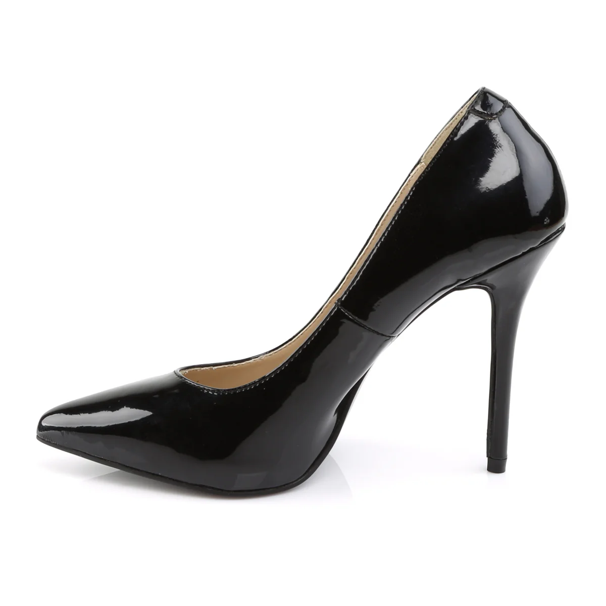 Black 5 Inch Sultry Bedroom Heels - Pleaser AMUSE-20 - Image 3
