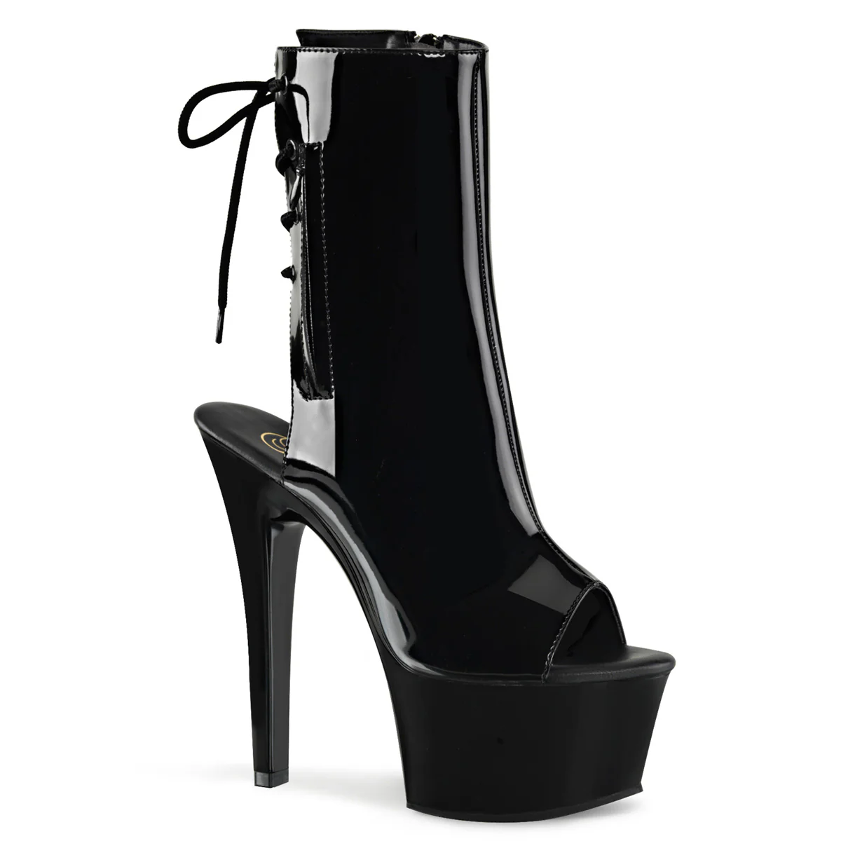 Black 6 Inch Sultry Ankle Boots - Pleaser ASPIRE-1018
