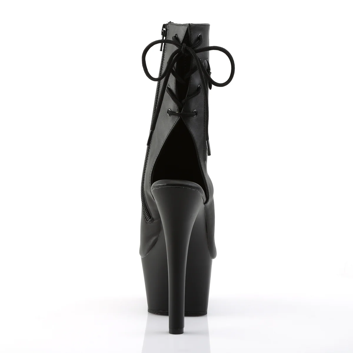 Black 6 Inch Platform Ankle Boots -  Pleaser ASPIRE-1018 - Image 4
