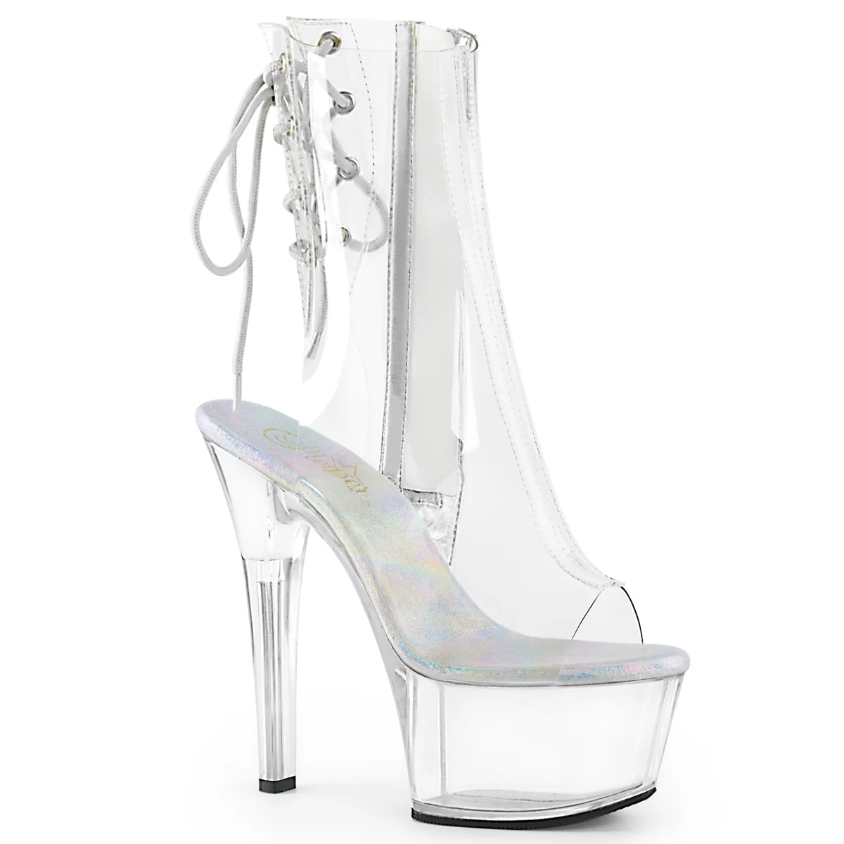 Clear 6 Inch Alluring Ankle Boots - Pleaser ASPIRE-1018C - Image 6