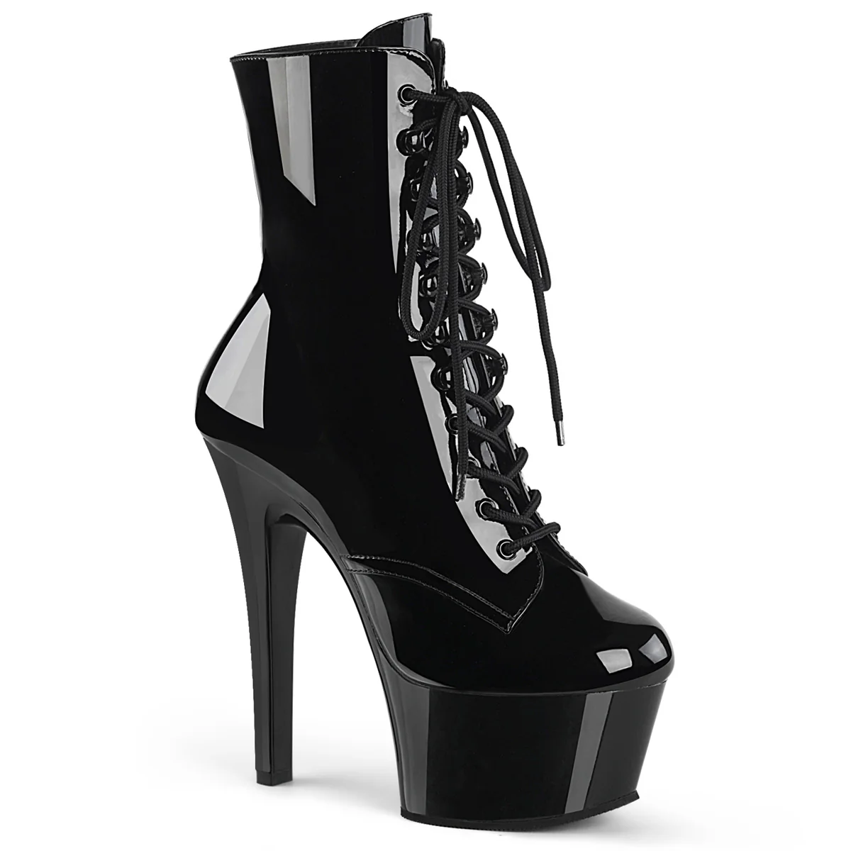 Black 6 Inch Pole Dance Ankle Boots -  Pleaser ASPIRE-1020 - Image 6