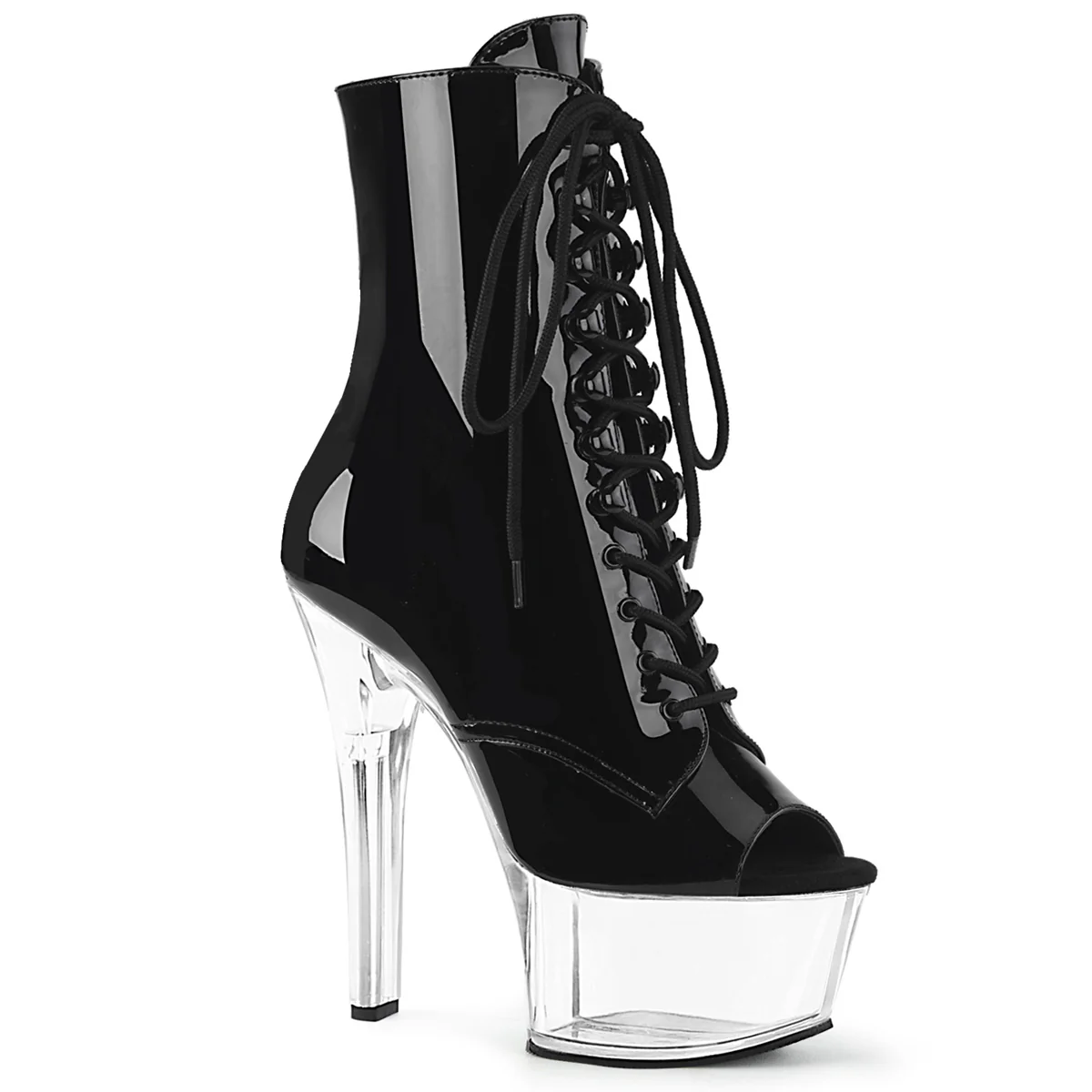 Black 6 Inch Dancing Ankle Boots - Pleaser ASPIRE-1021 - Image 6