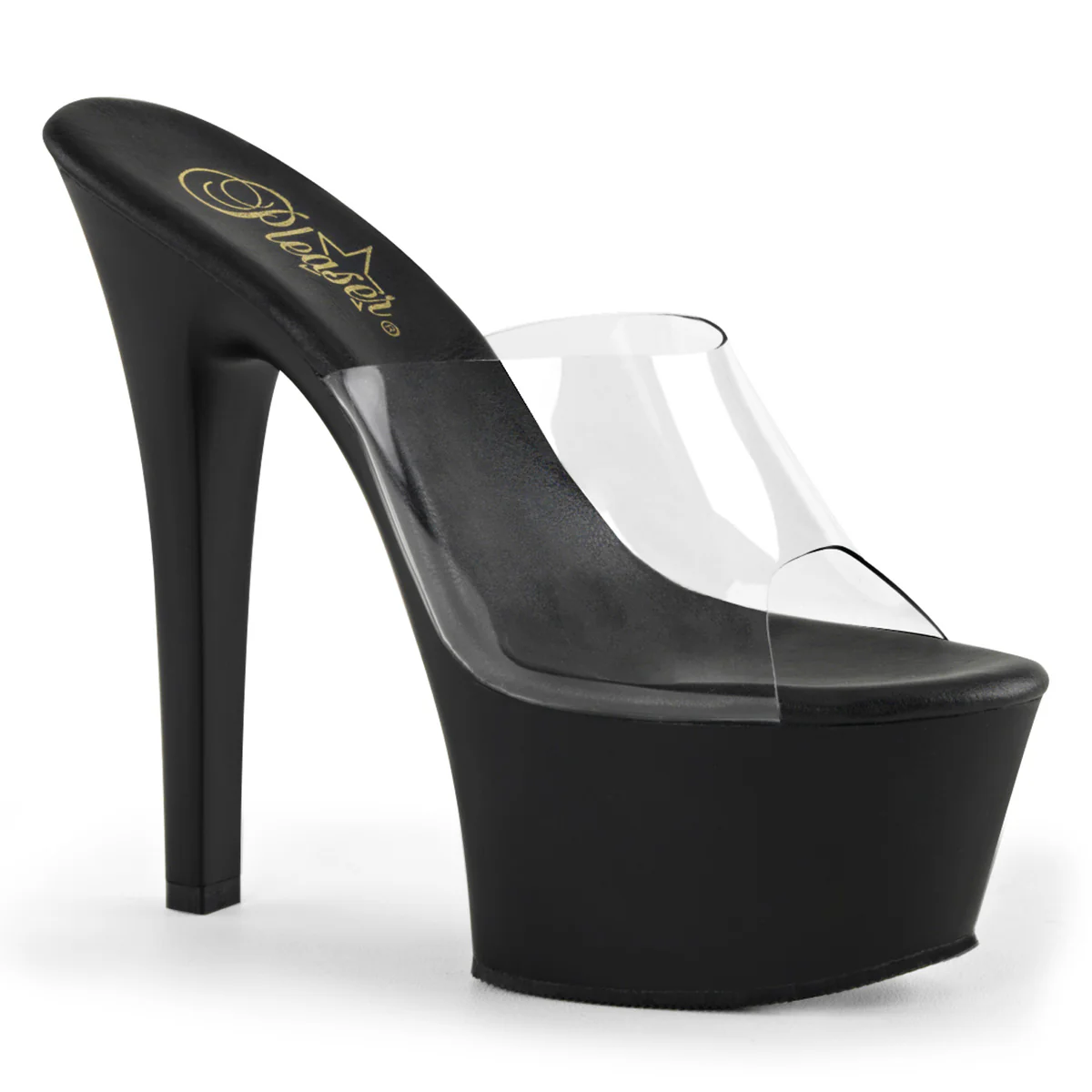 Clear Black 6 Inch Fetish Platform Shoes - Pleaser ASPIRE-601