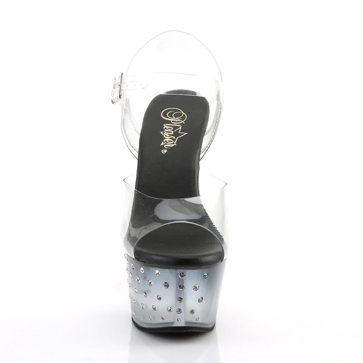 Clear Black 6 Inch Platform High Heels - Pleaser ASPIRE-608STD - Image 2