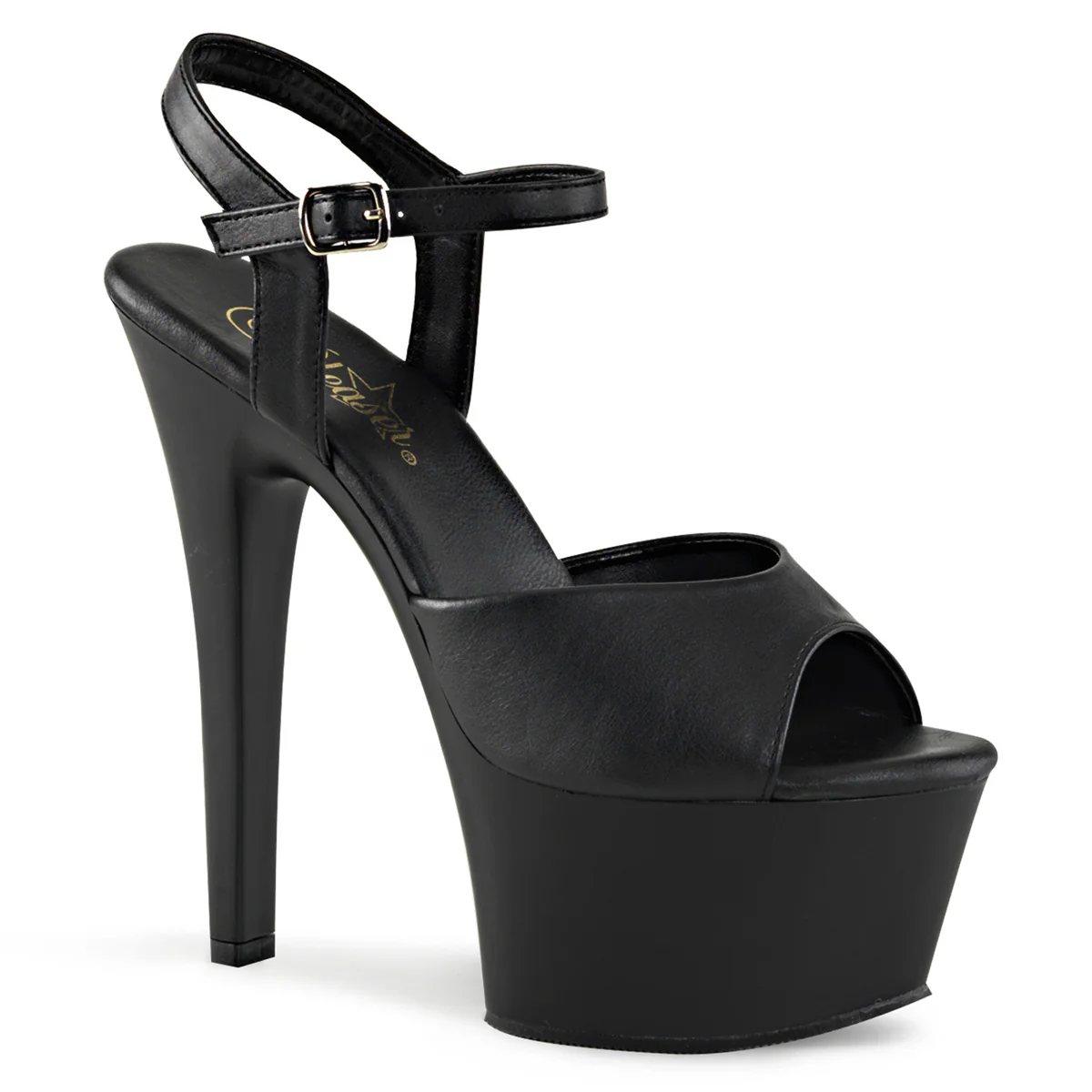 Black 6 Inch Sensual High Heels -  Pleaser ASPIRE-609
