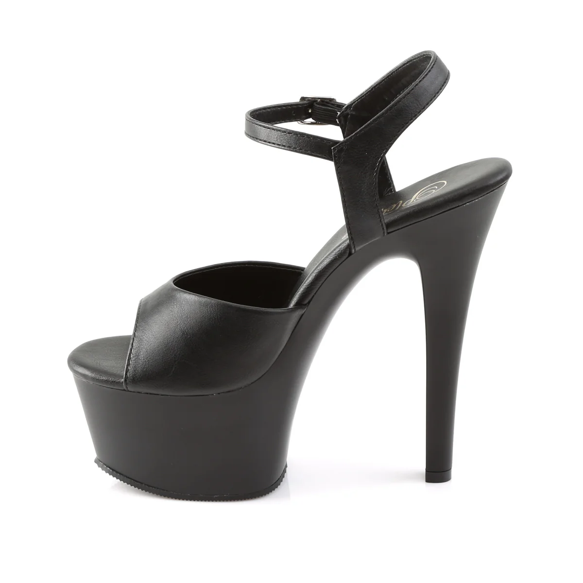 Black 6 Inch Sensual High Heels -  Pleaser ASPIRE-609 - Image 3