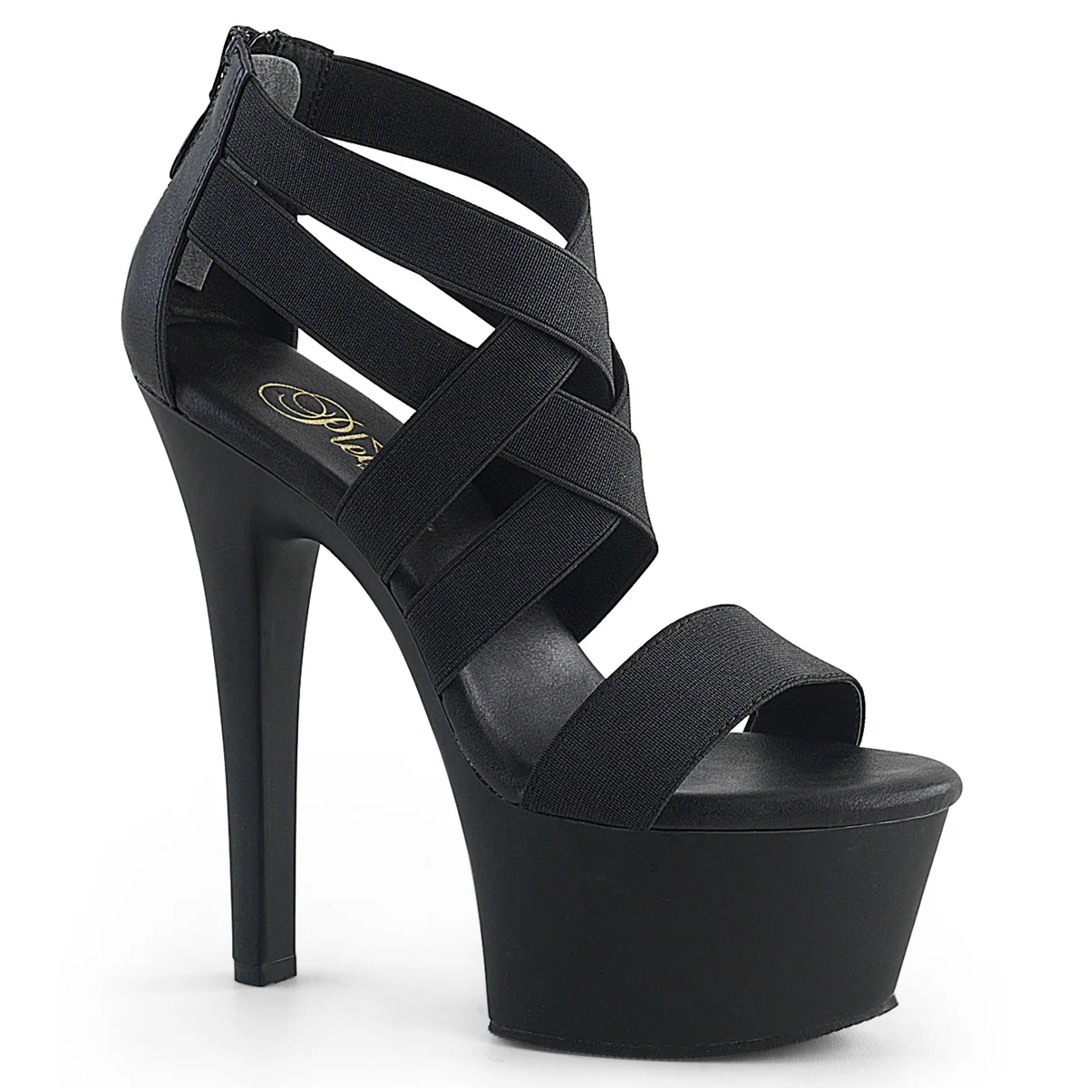 Black 6 Inch Flirty High Heels -  Pleaser ASPIRE-669 - Image 6