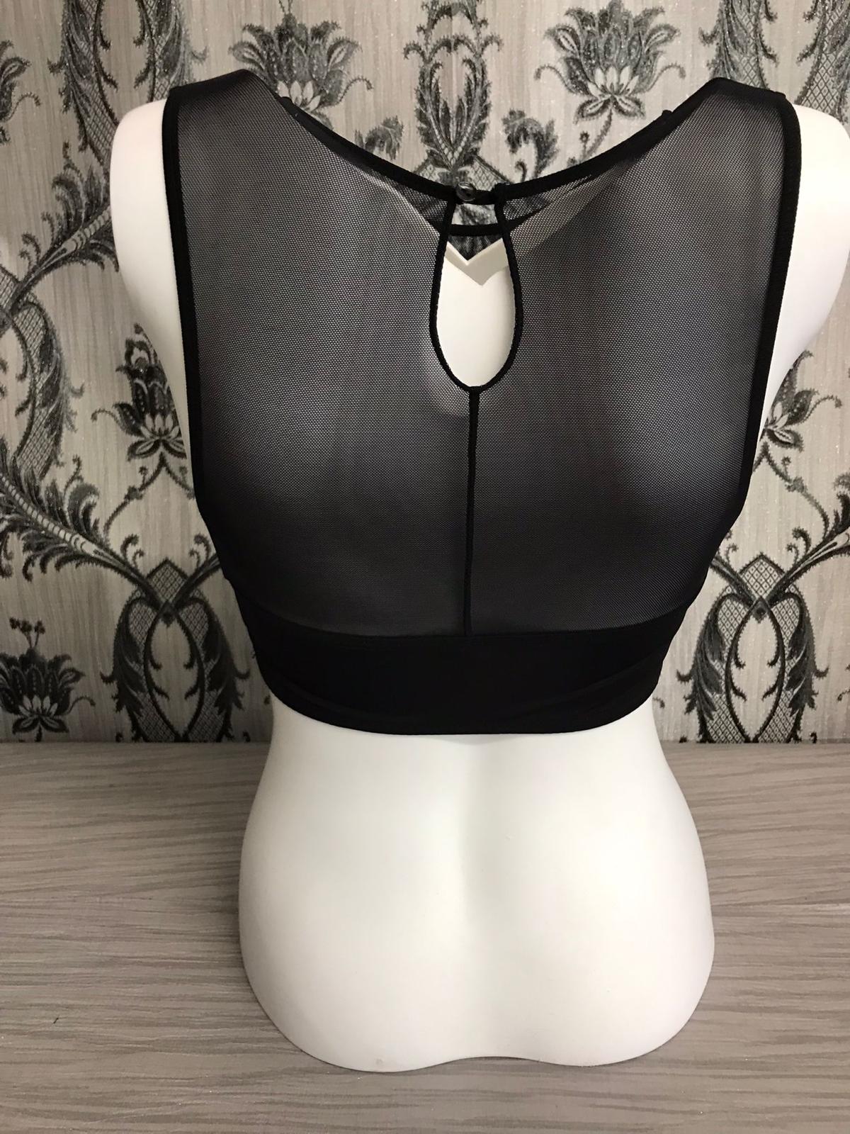 B24978-BLK She Meshed Up Longline Bra - Image 2