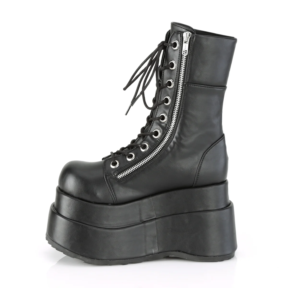 Black  Alternative Knee High Boots -  Demonia Cult BEAR-265 - Image 3