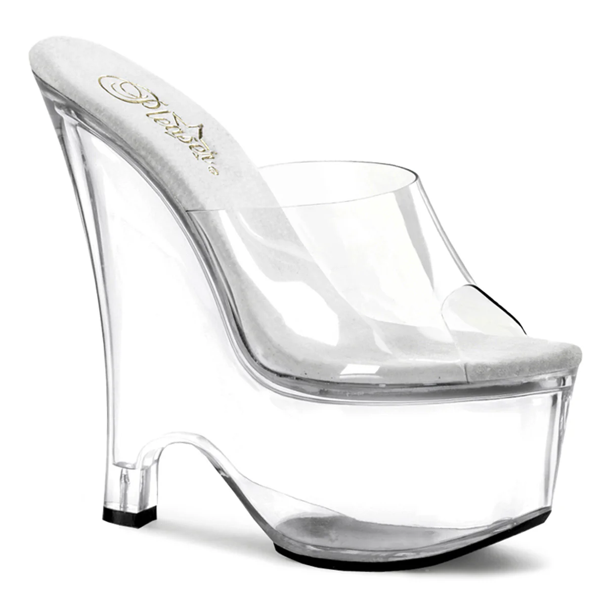 Clear 6.5 Inch Wedged Platform Shoes - Pleaser BEAU-601