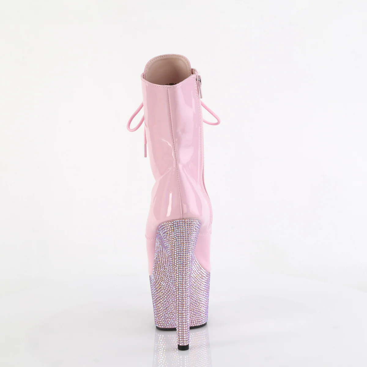 Baby Pink Holo 7 Inch Bling Pole Ankle Boots -  Pleaser BEJEWELED-1021-7 - Image 4