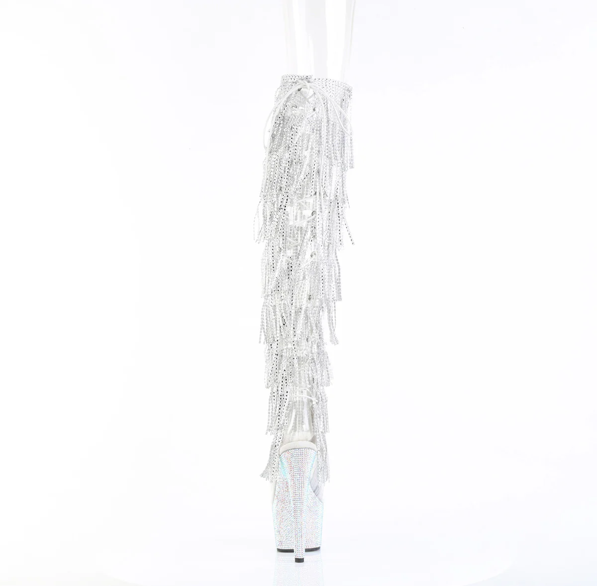 Transparent 7 Inch High Fashion Thigh High Boots - Pleaser BEJEWELED-3019C-RSF- - Image 4