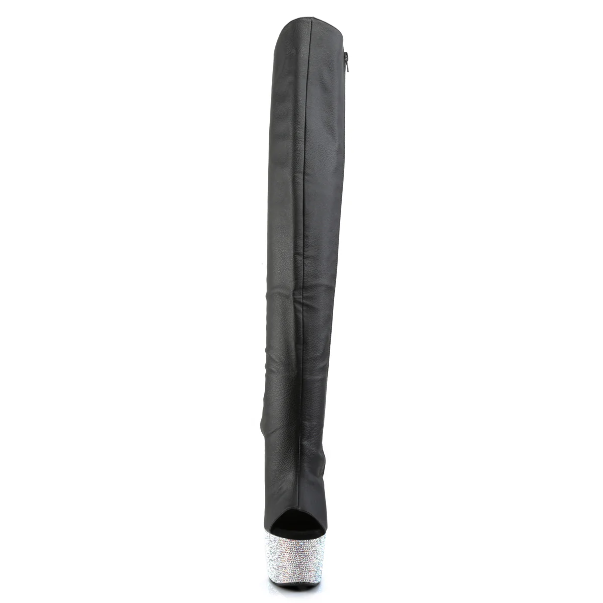 Black 7 Inch Glamour Models Thigh High Boots - Pleaser BEJEWELED-3019DM-7 - Image 2