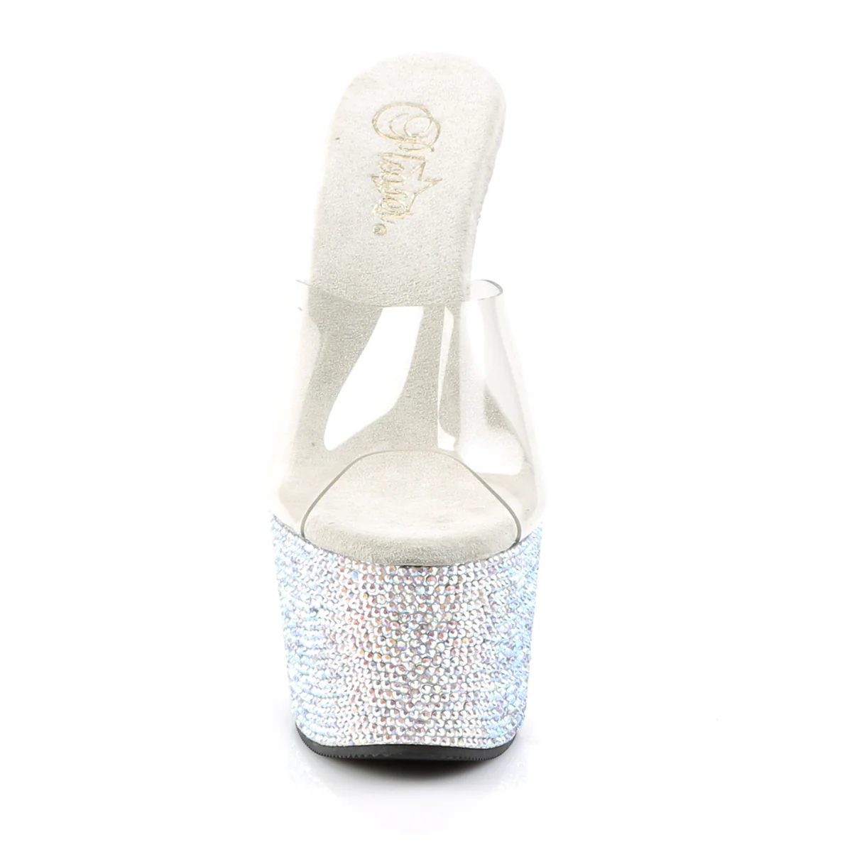 Transparent Bling 7 Inch Luxe Platform Shoes - Pleaser BEJEWELED-701DM - Image 2