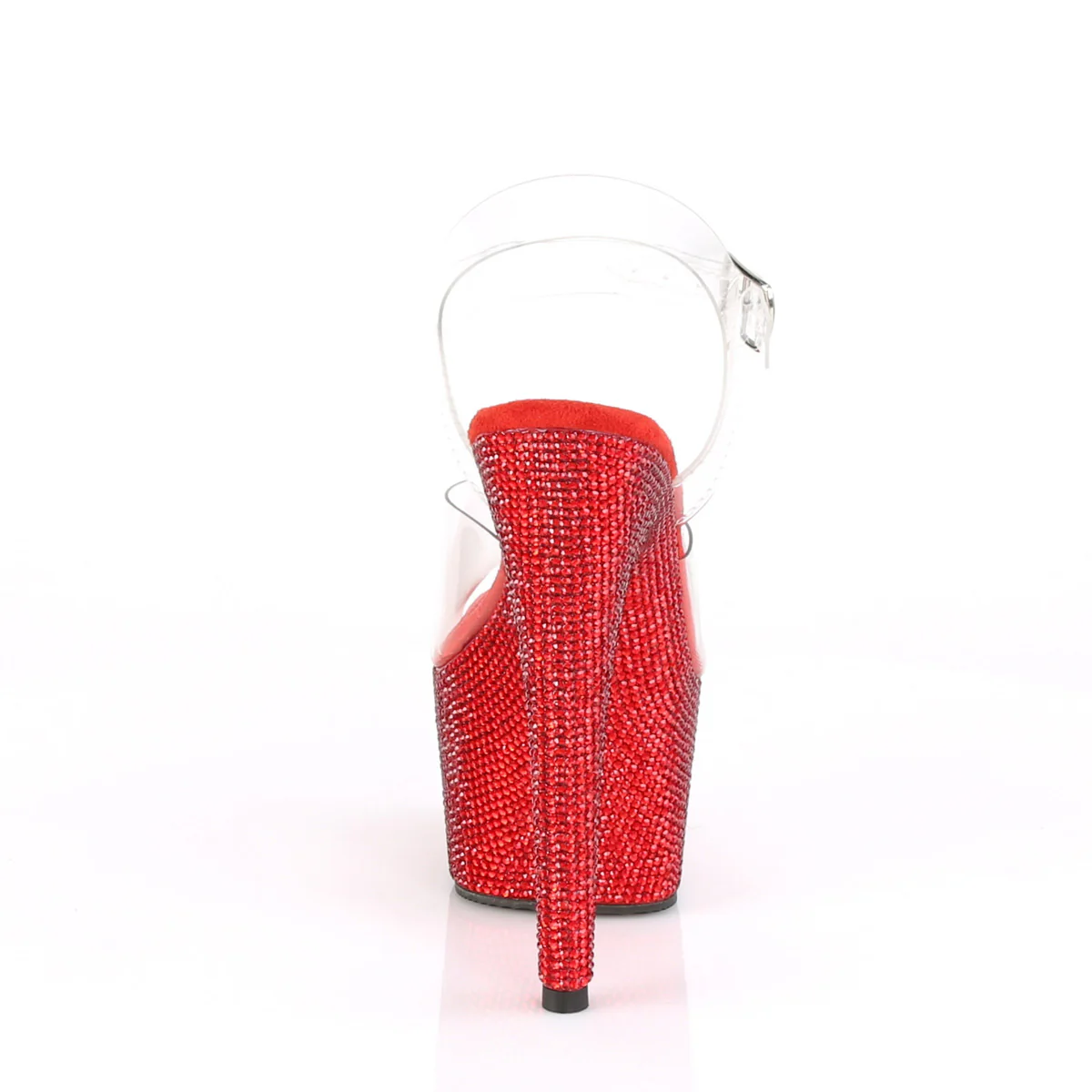 Red 7 Inch Exotic Bling Platform Shoes -  Pleaser BEJEWELED-708DM - Image 4