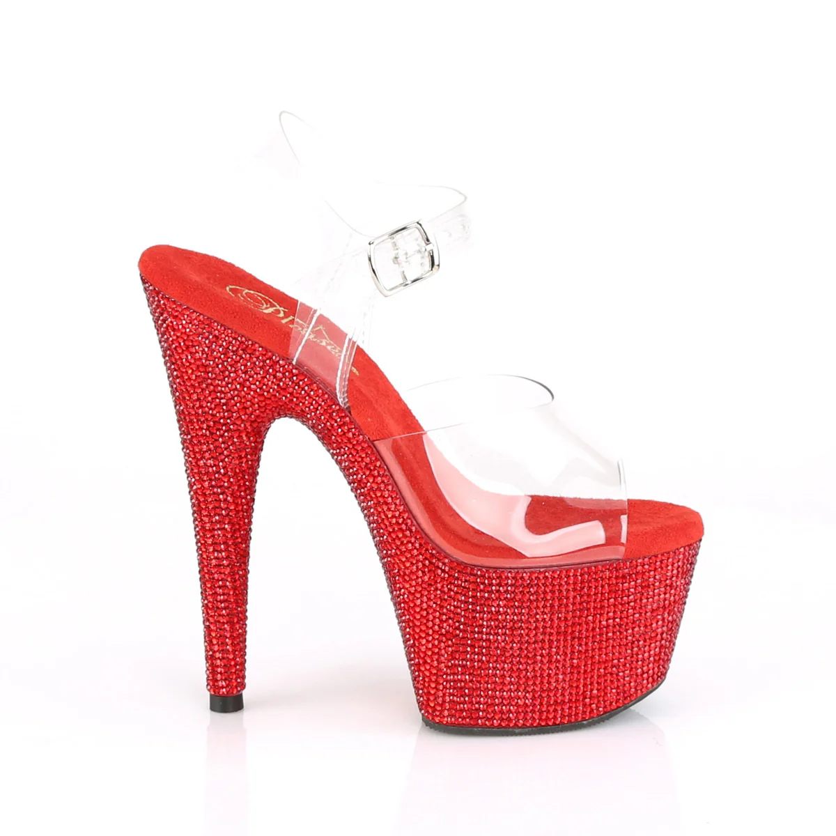 Red 7 Inch Exotic Bling Platform Shoes -  Pleaser BEJEWELED-708DM - Image 5