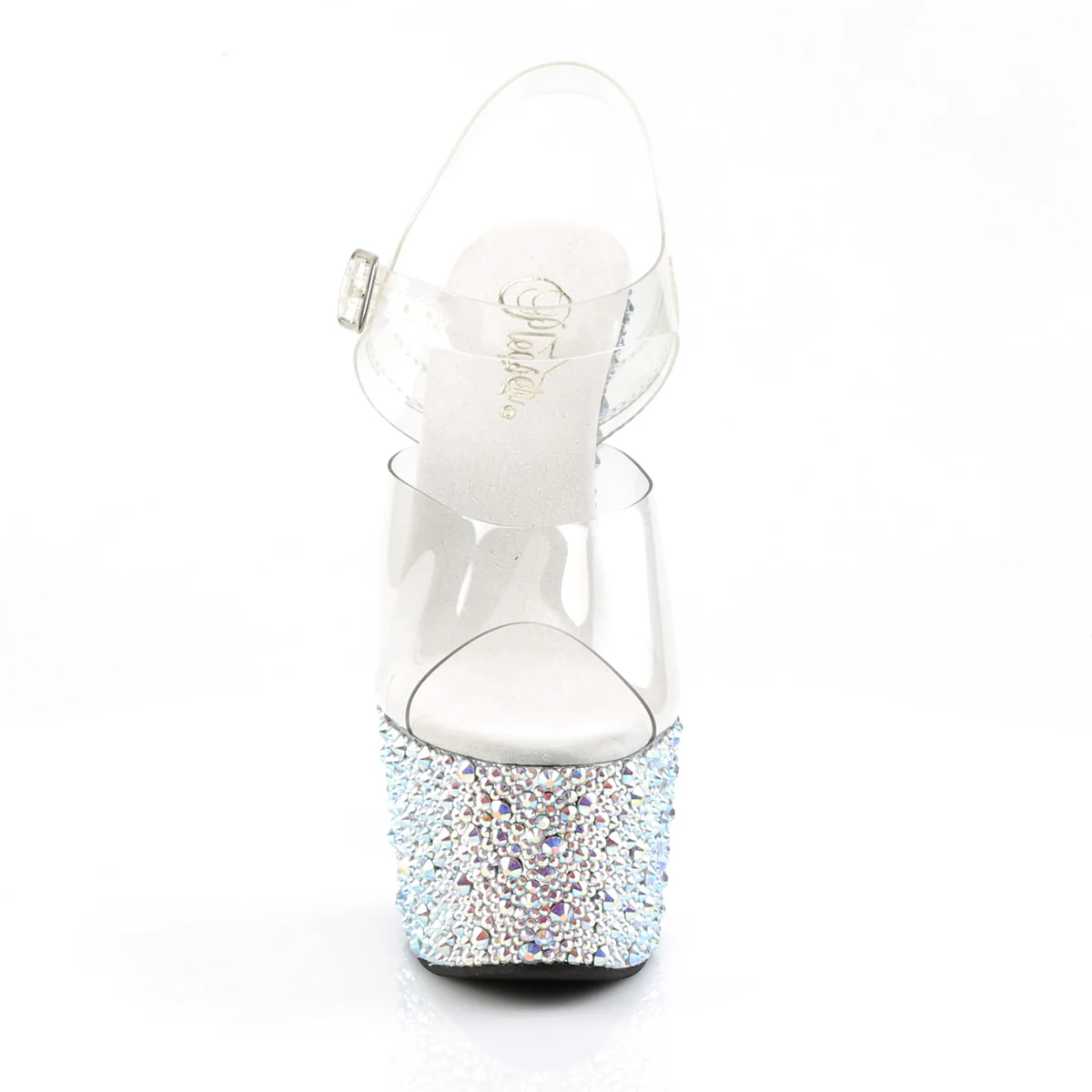 Transparent Bling 7 Inch Statement Style Platform Shoes - Pleaser BEJEWELED-708MS - Image 2
