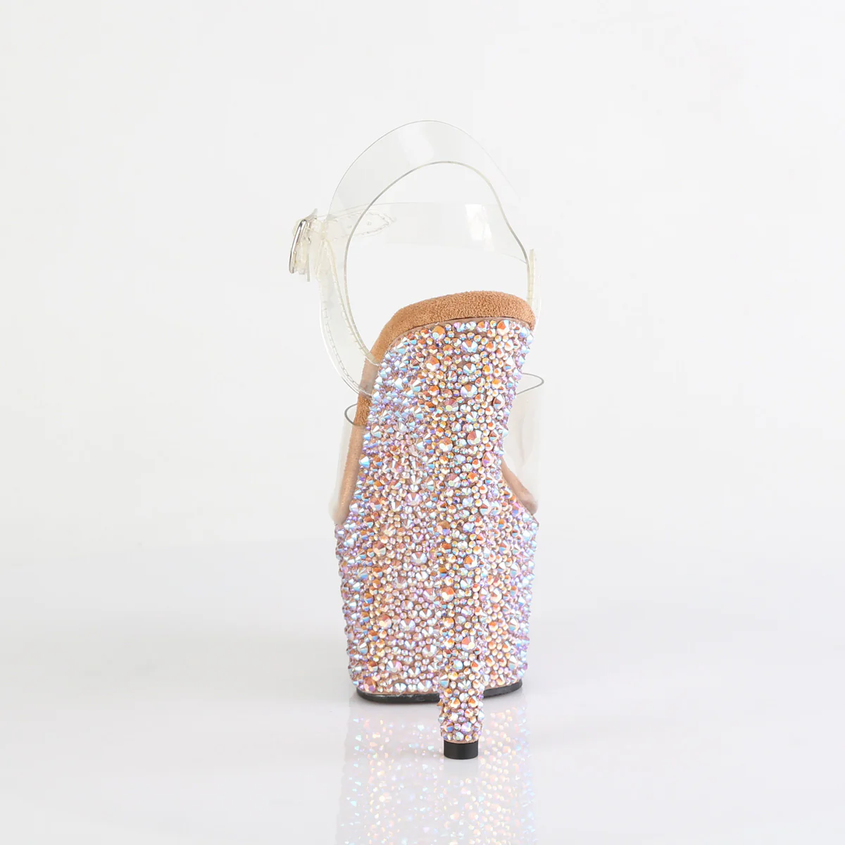 Rose Gold 7 Inch Exotic Dance Platform Shoes - Pleaser BEJEWELED-708MS - Image 4