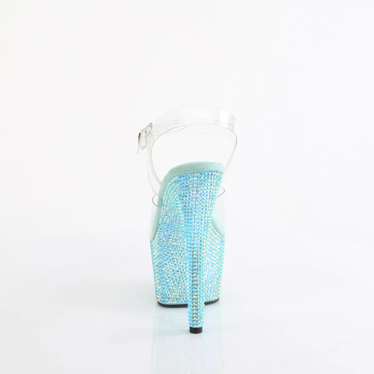 Aqua 7 Inch Crystal Platform Shoes -  Pleaser BEJEWELED-708RRS - Image 4