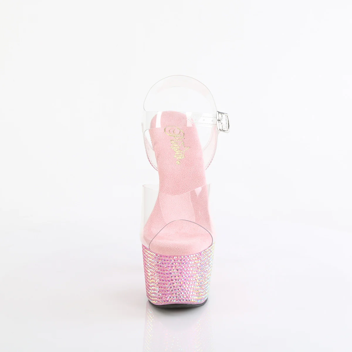 Baby Pink 7 Inch Statement Platform Shoes -  Pleaser BEJEWELED-708RRS - Image 2