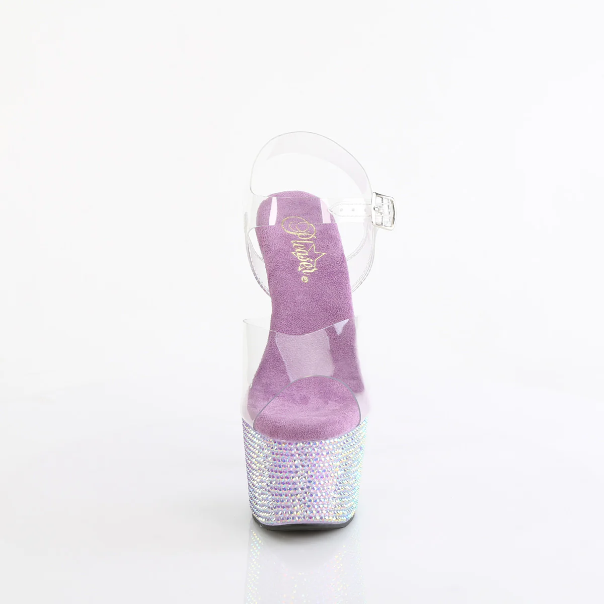 Lavender 7 Inch Diamante Platform Shoes - Pleaser BEJEWELED-708RRS - Image 2