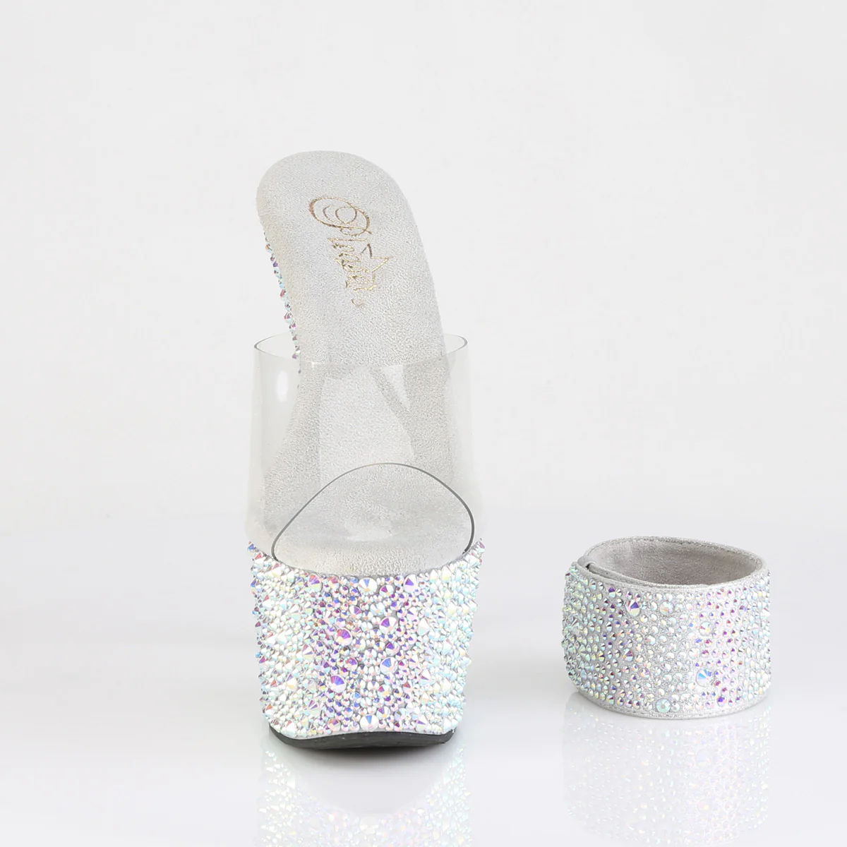 Transparent 7 Inch Rhinestones Platform Heels - Pleaser BEJEWELED-712MS - Image 2