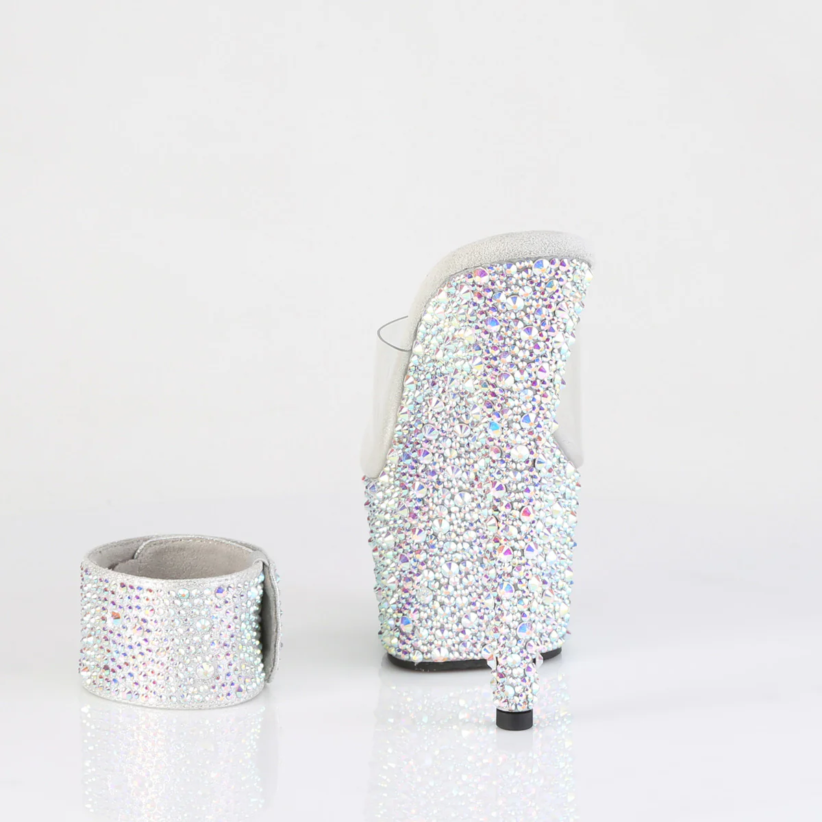 Transparent 7 Inch Rhinestones Platform Heels - Pleaser BEJEWELED-712MS - Image 4
