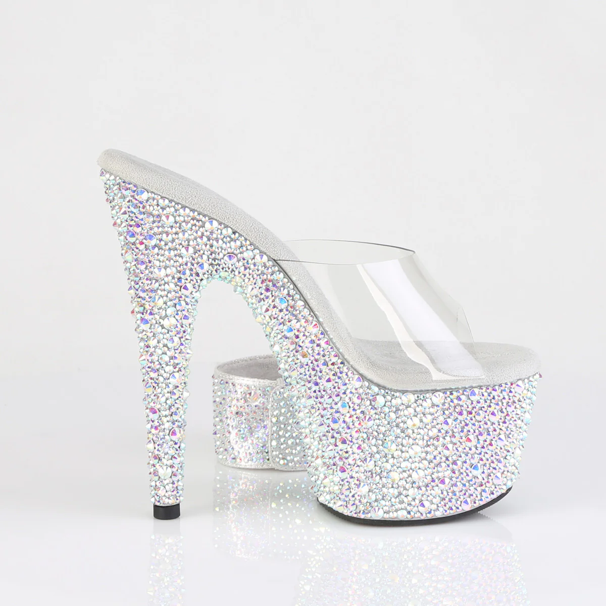 Transparent 7 Inch Rhinestones Platform Heels - Pleaser BEJEWELED-712MS - Image 5