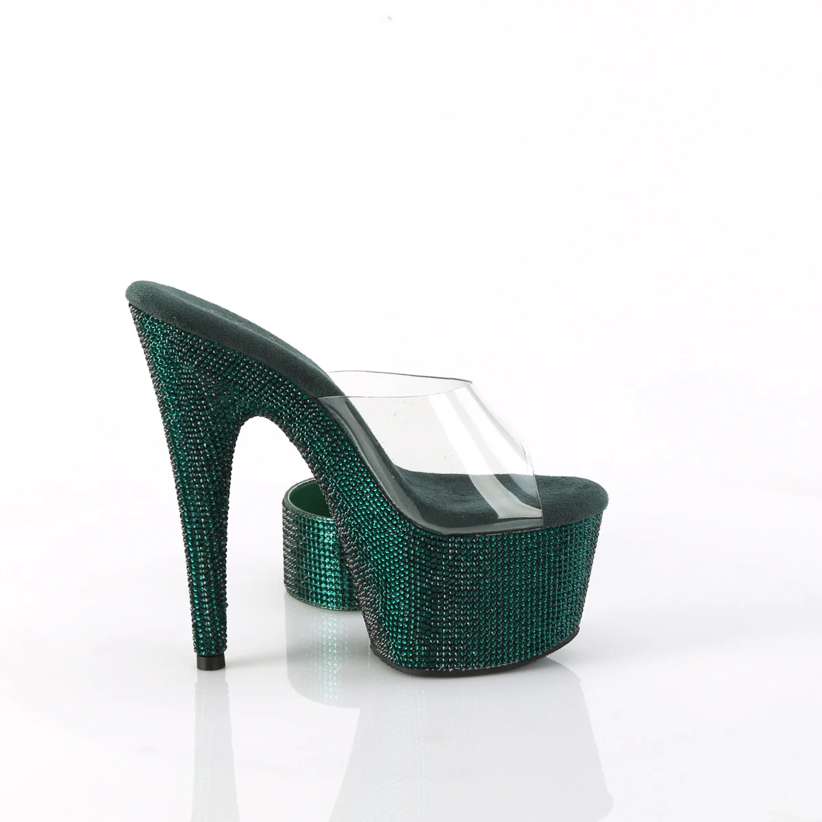 Emerald Green 7 Inch Statement Platform Heels -  Pleaser BEJEWELED-712RS - Image 5