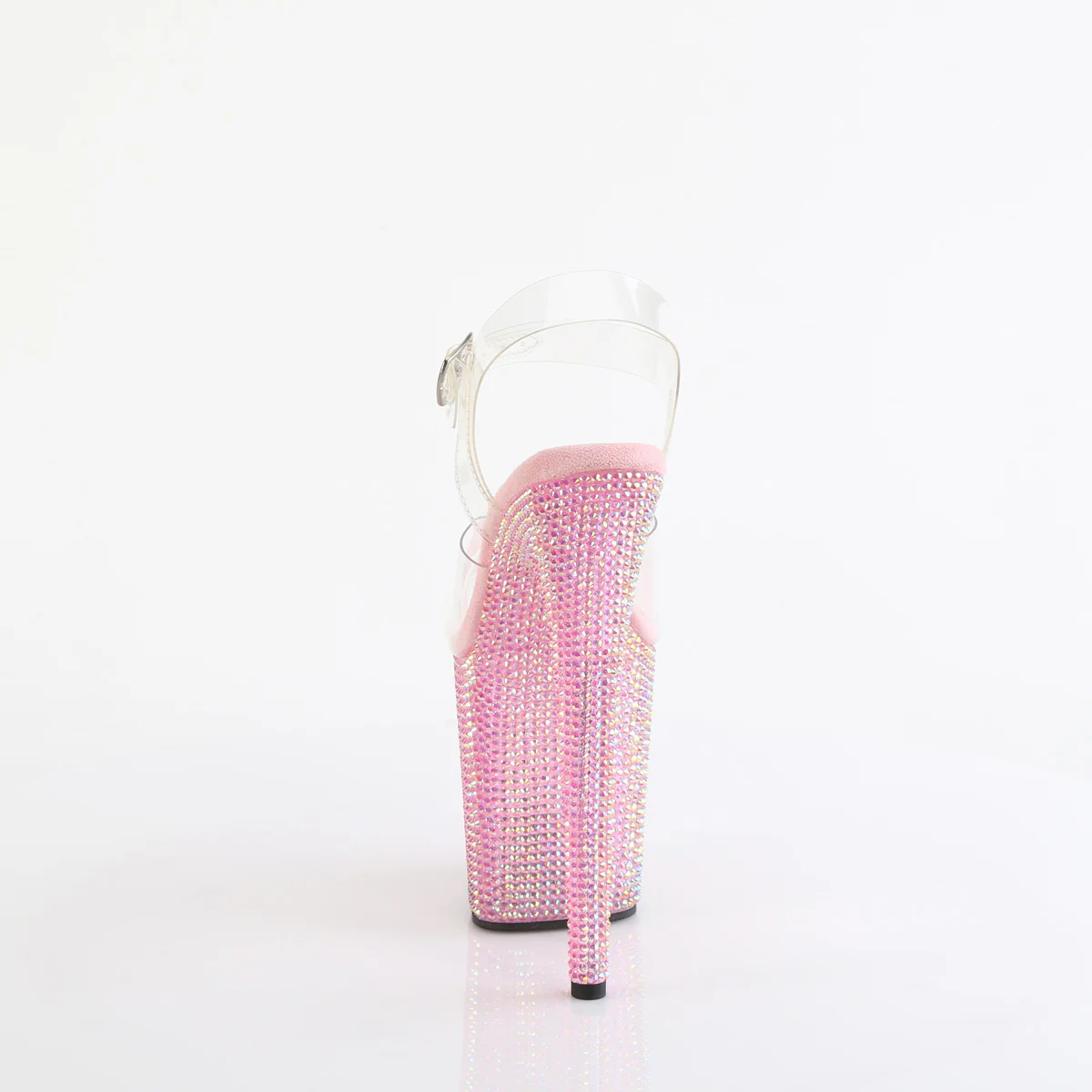 Baby Pink 8 Inch Luxe Crystal Platform Heels - Pleaser BEJEWELED-808RRS - Image 4