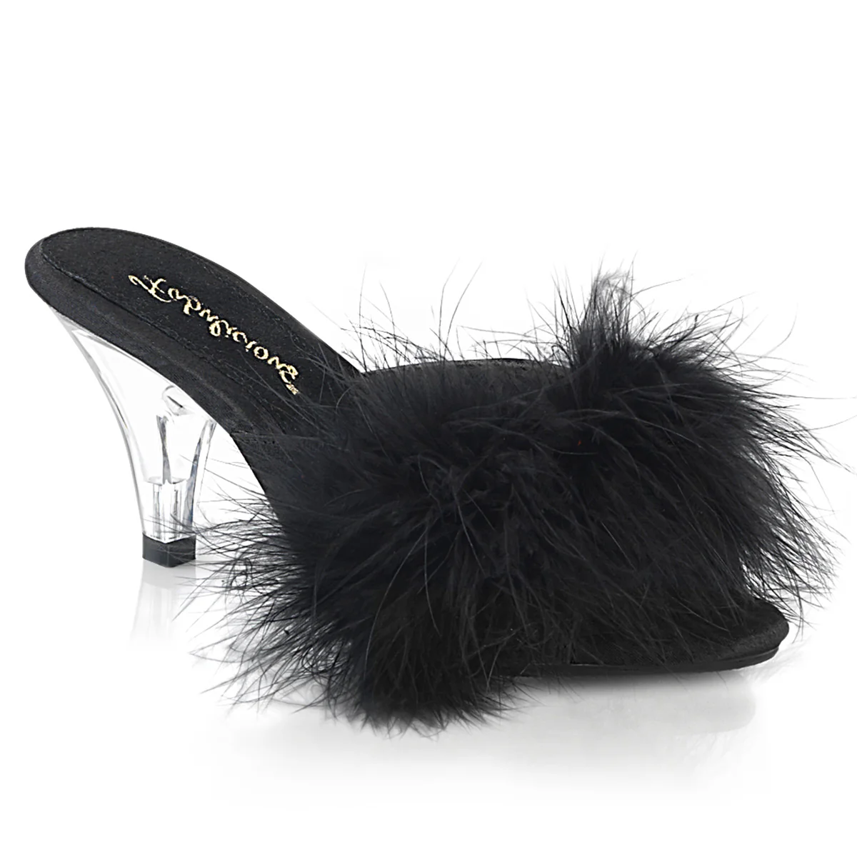 Black 3 Inch Bedroom Shoes -  Fabulicious BELLE-301F