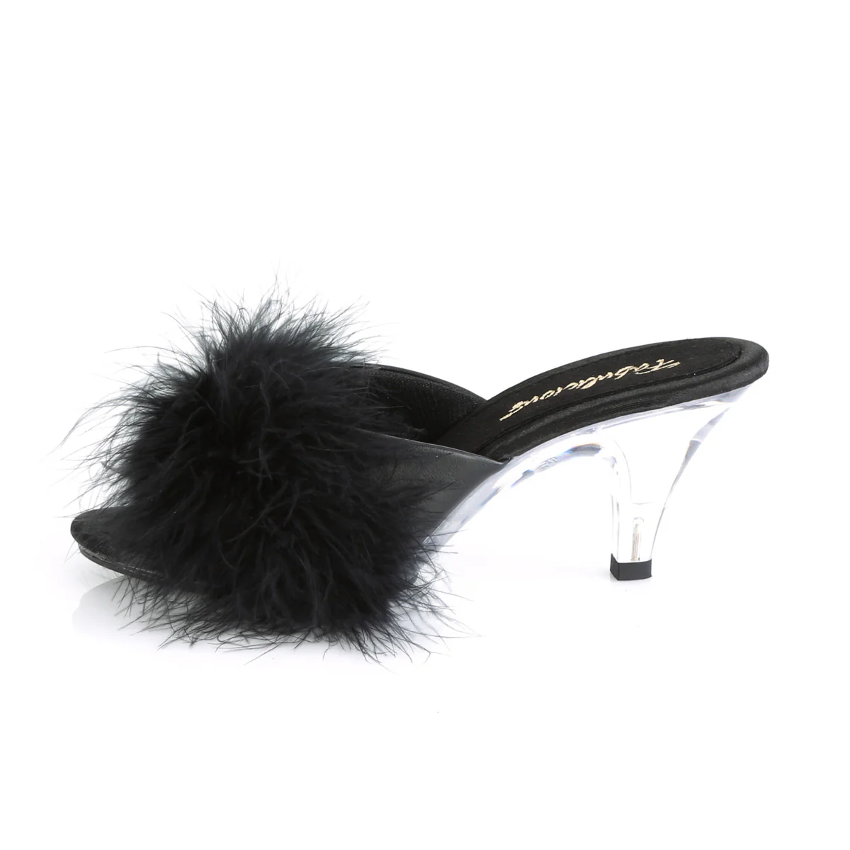 Black 3 Inch Bedroom Shoes -  Fabulicious BELLE-301F - Image 3