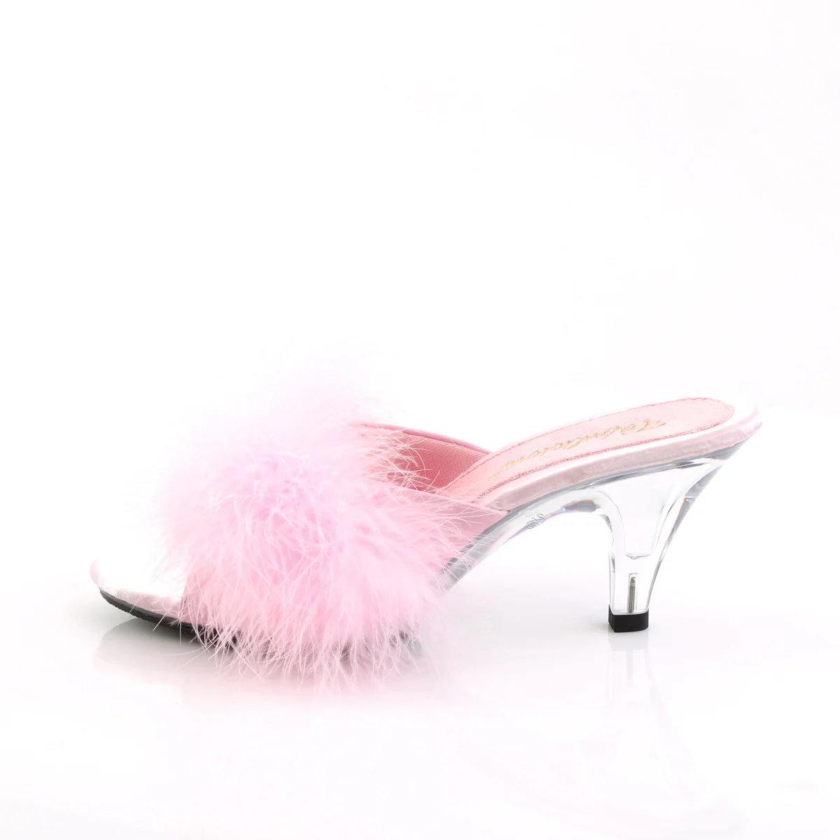 Baby Pink 3 Inch Bedroom Shoes -  Fabulicious BELLE-301F - Image 3