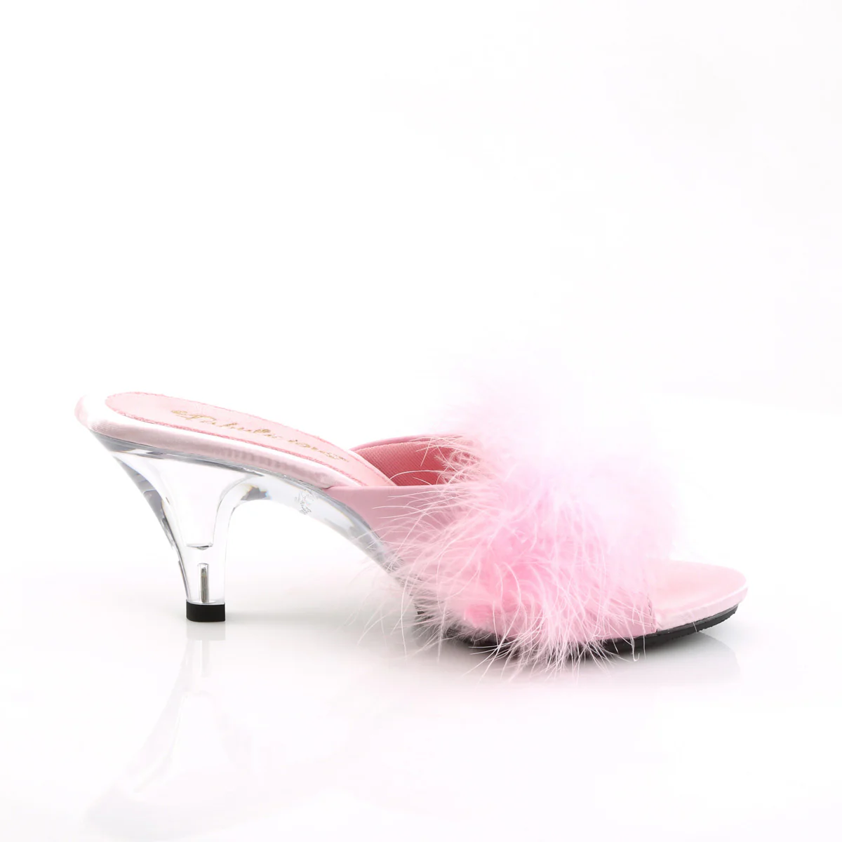 Baby Pink 3 Inch Bedroom Shoes -  Fabulicious BELLE-301F - Image 5