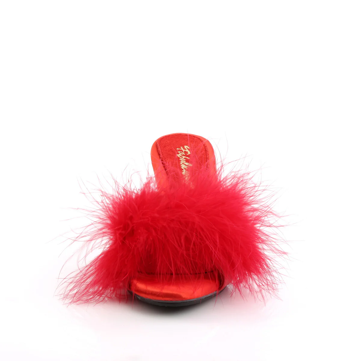 BELLE-301F Fabulicious 3 Inch Heel Red Fur Sexy Shoes - Image 2