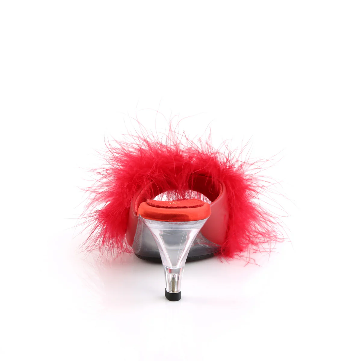 BELLE-301F Fabulicious 3 Inch Heel Red Fur Sexy Shoes - Image 4
