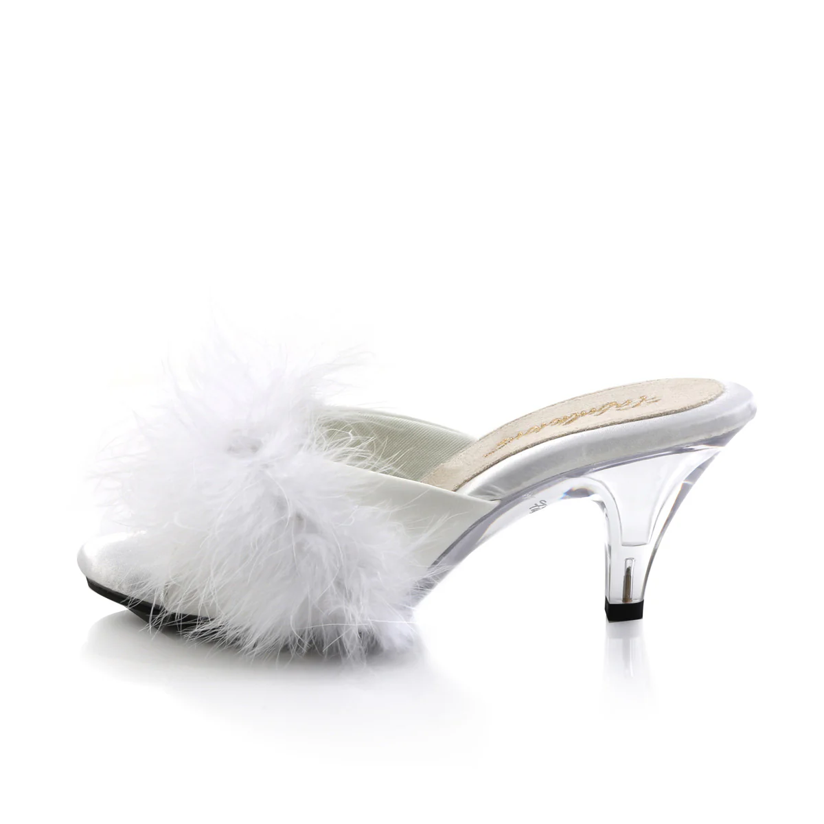 White 3 Inch Bedroom Shoes - Fabulicious BELLE-301F - Image 3