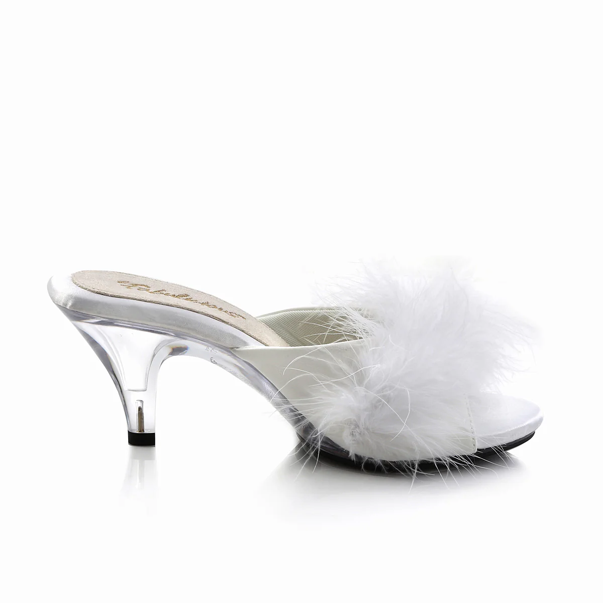 White 3 Inch Bedroom Shoes - Fabulicious BELLE-301F - Image 5