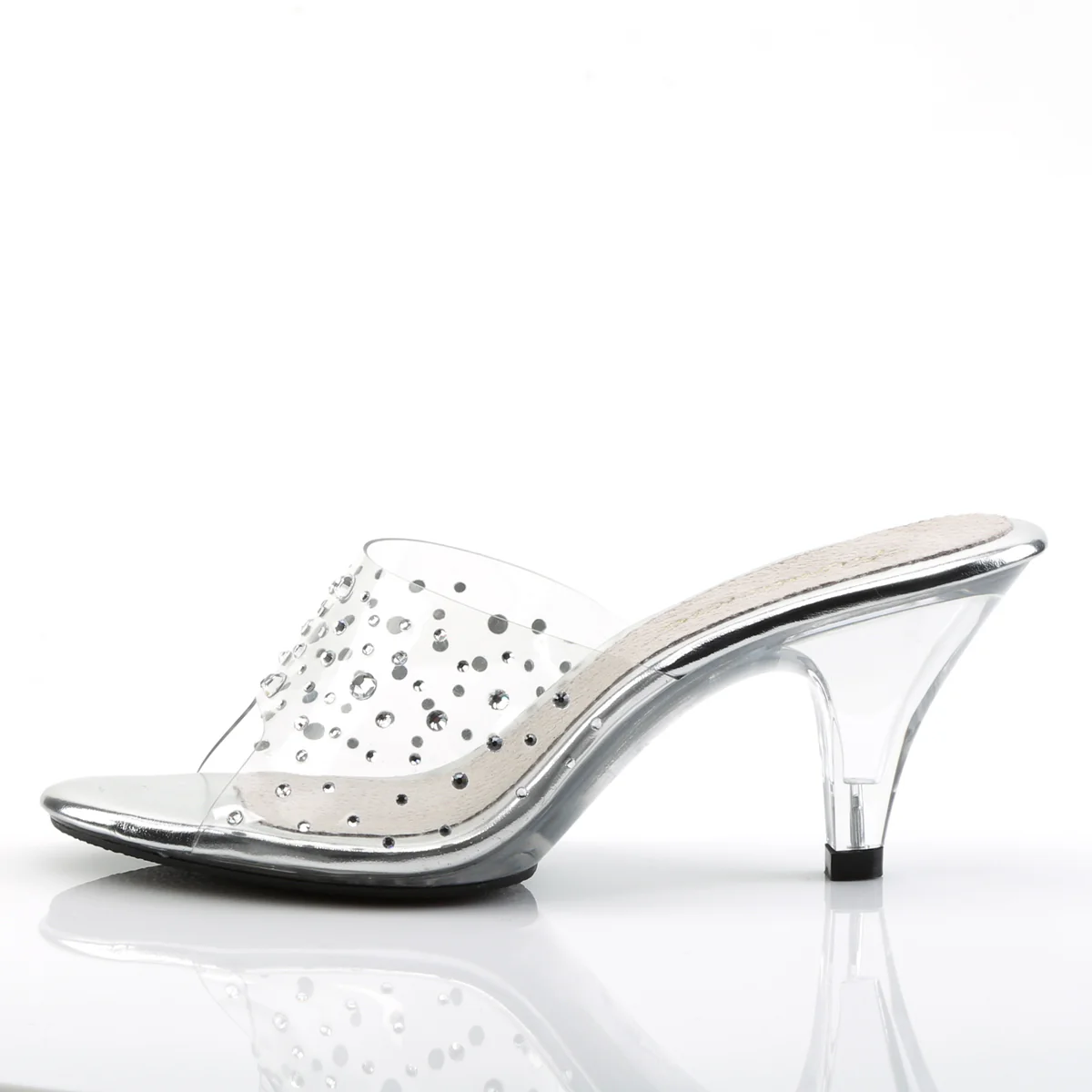 Clear 3 Inch Posing Shoes - Fabulicious BELLE-301RS - Image 3