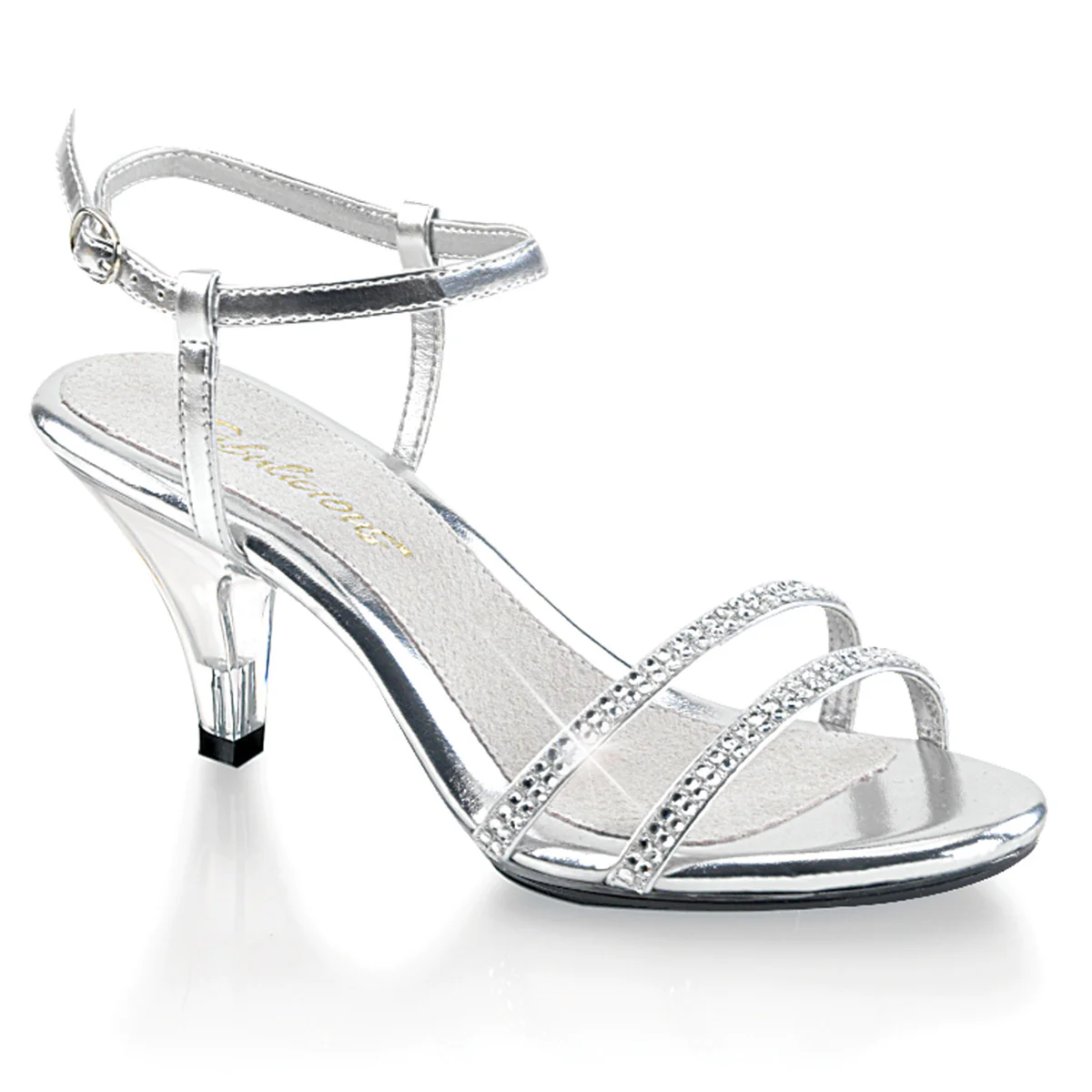 Silver 3 Inch Sexy Shoes - Fabulicious BELLE-316