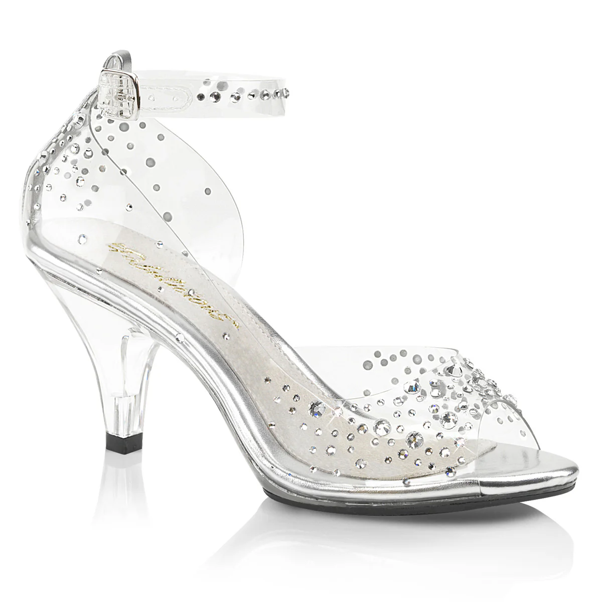 Clear 3 Inch Posing Shoes - Fabulicious BELLE-330RS