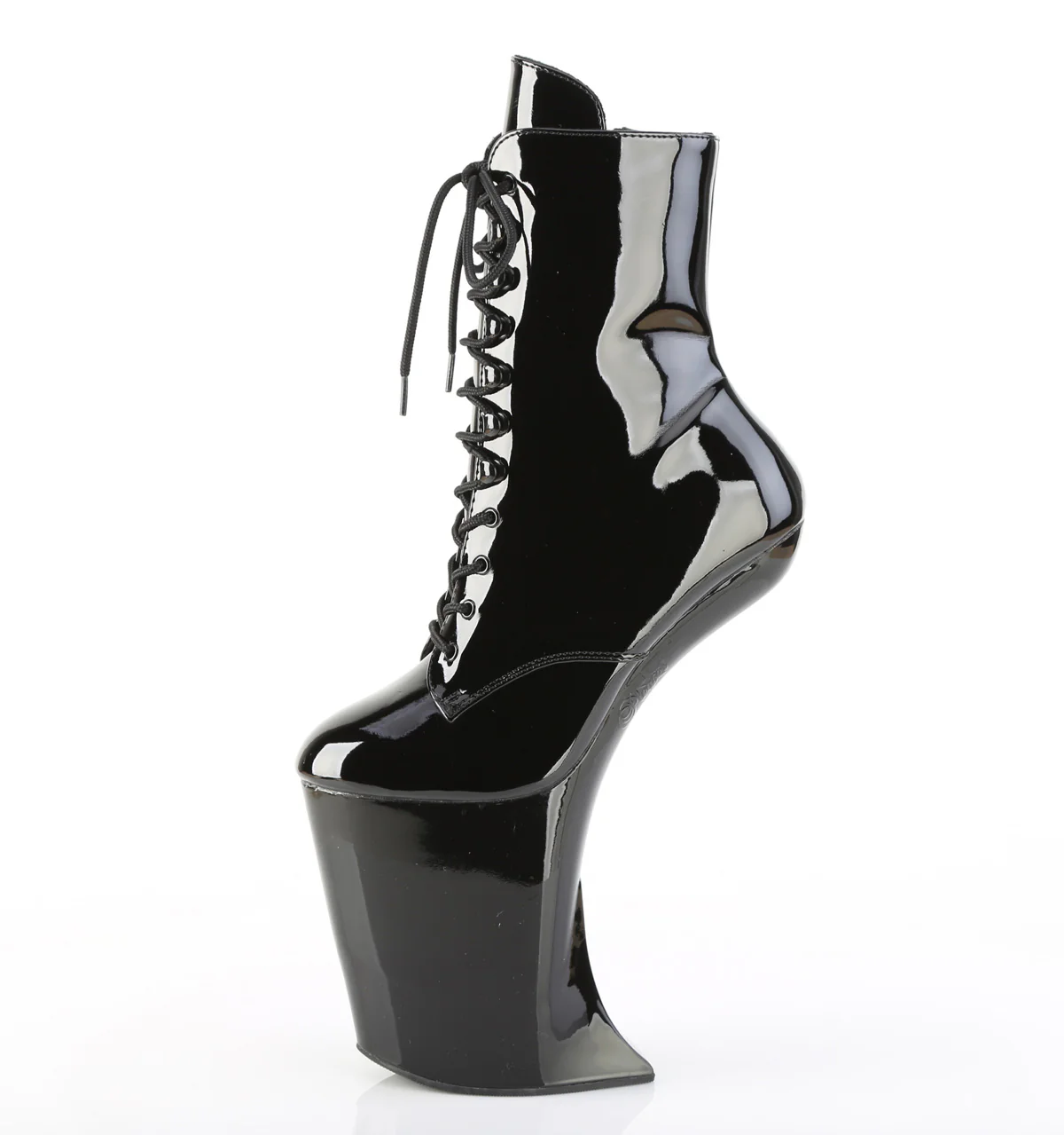 Black 9 Inch Fetish Ankle Boots - Pleaser BEWITCHED-1020 - Image 3