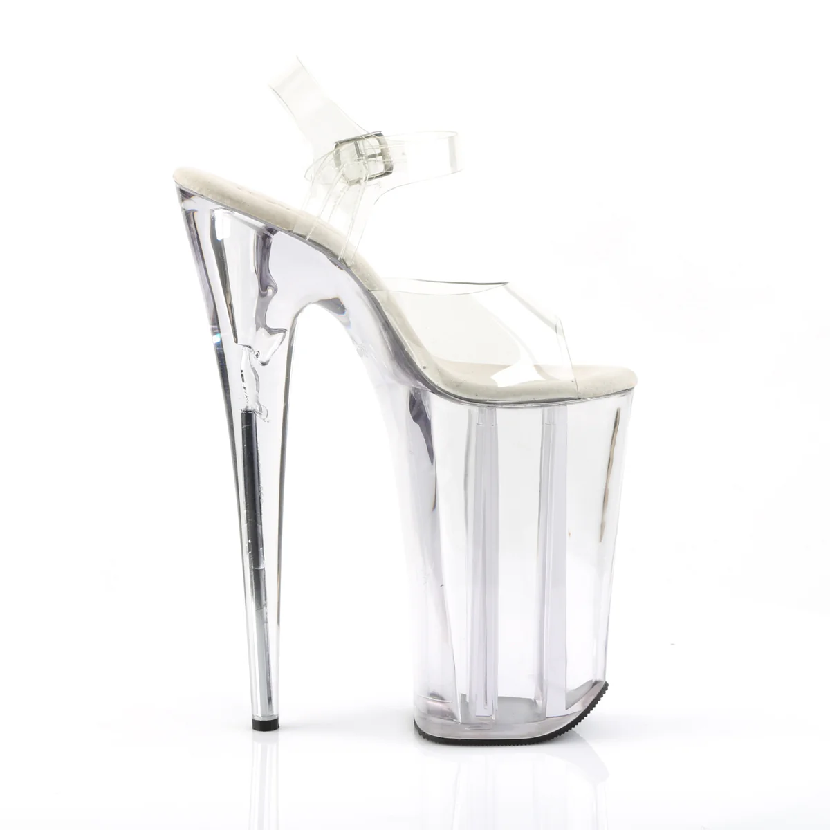Clear 10 Inch Killer Heel Platform Shoes - Pleaser BEYOND-008 - Image 5