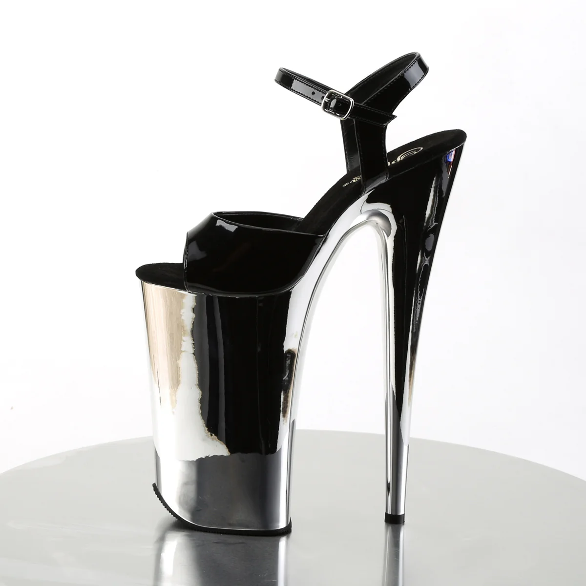 Black Silver 10 Inch Very Tall Platform Shoes -  Pleaser BEYOND-009 - Image 3