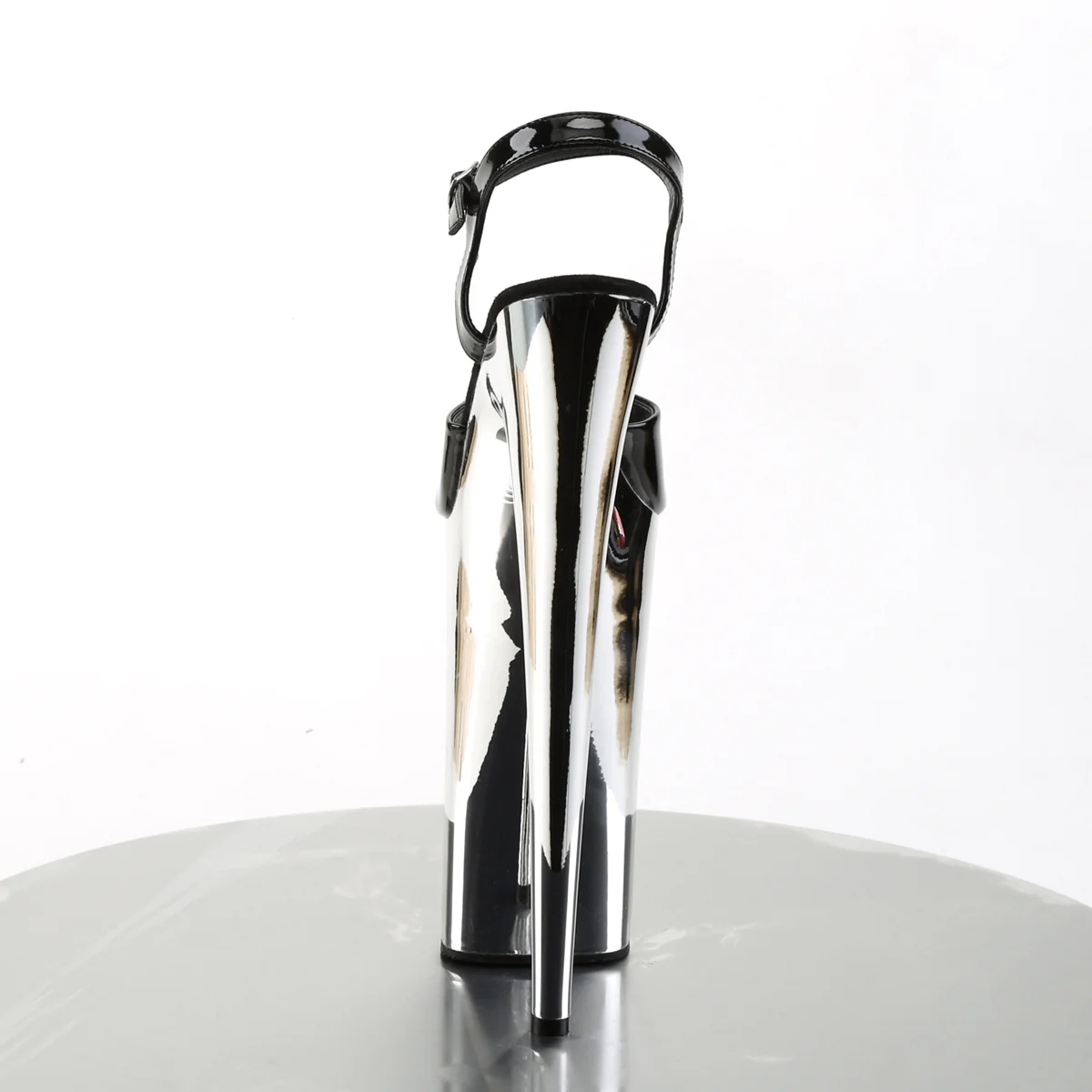 Black Silver 10 Inch Very Tall Platform Shoes -  Pleaser BEYOND-009 - Image 4