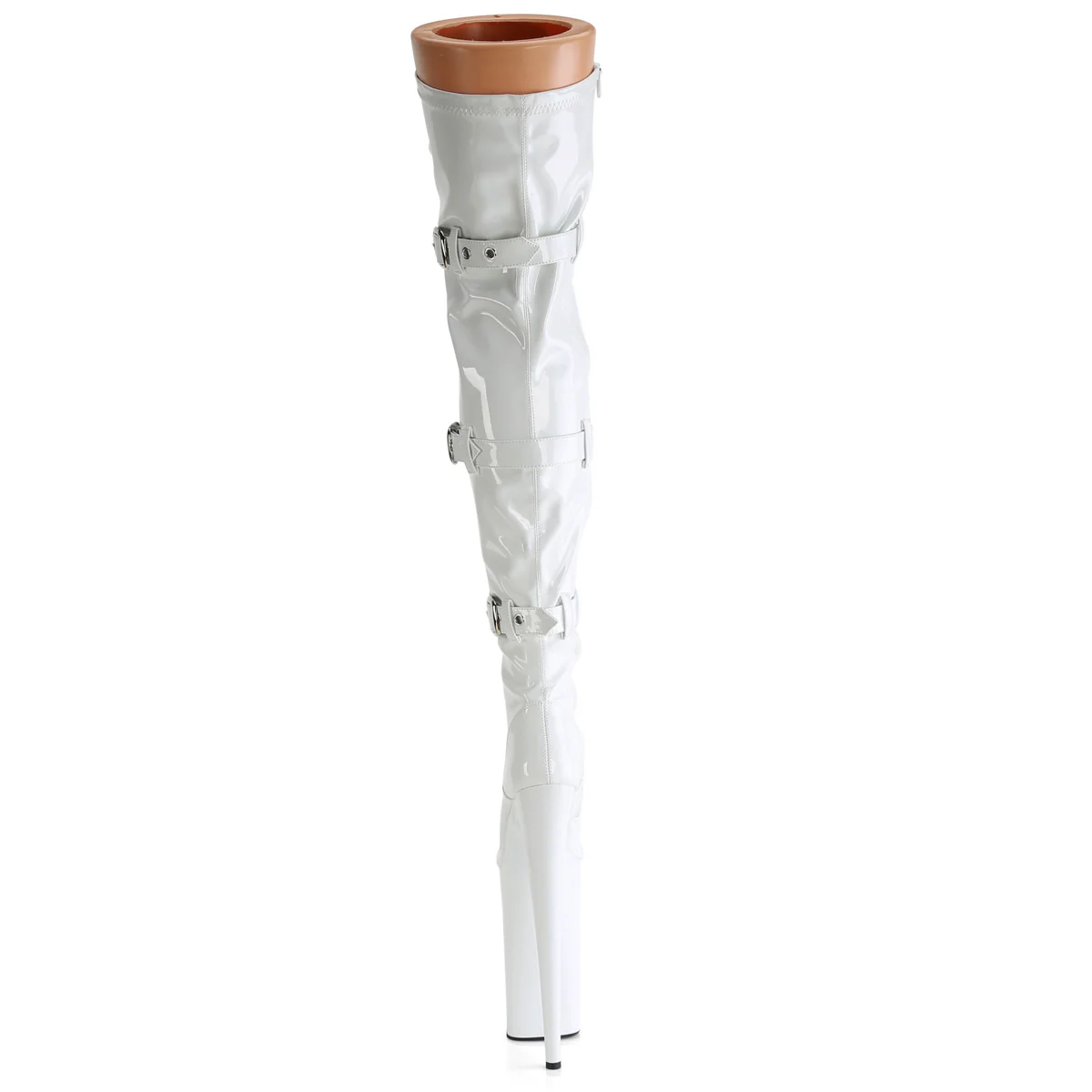 White 10 Inch Very High Thigh Boots -  Pleaser BEYOND-3028 - Image 4
