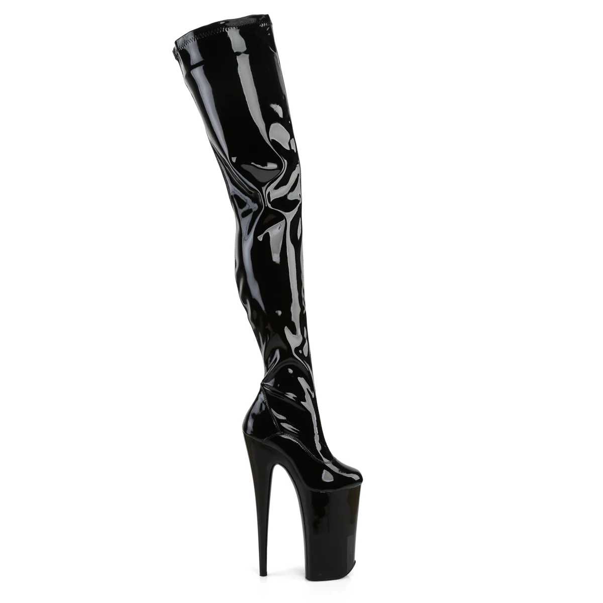 Black 10 Inch Sky High Crotch Boots - Pleaser BEYOND-4000 - Image 5