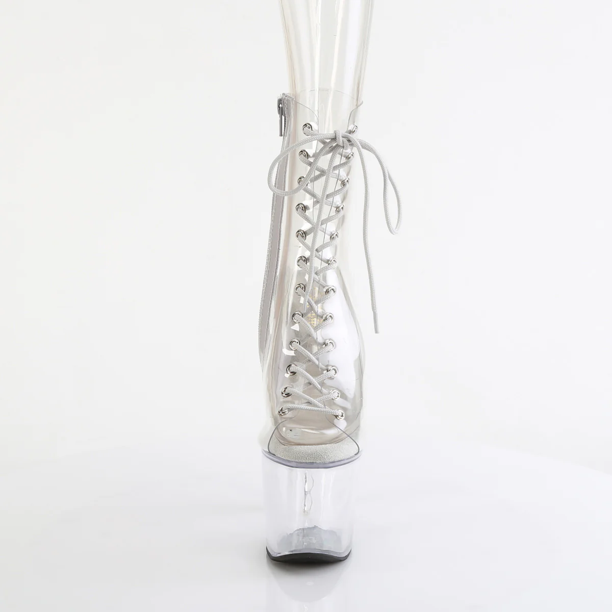Clear 7 Inch Platform Ankle Boots - Pleaser BLISS-1016C - Image 2