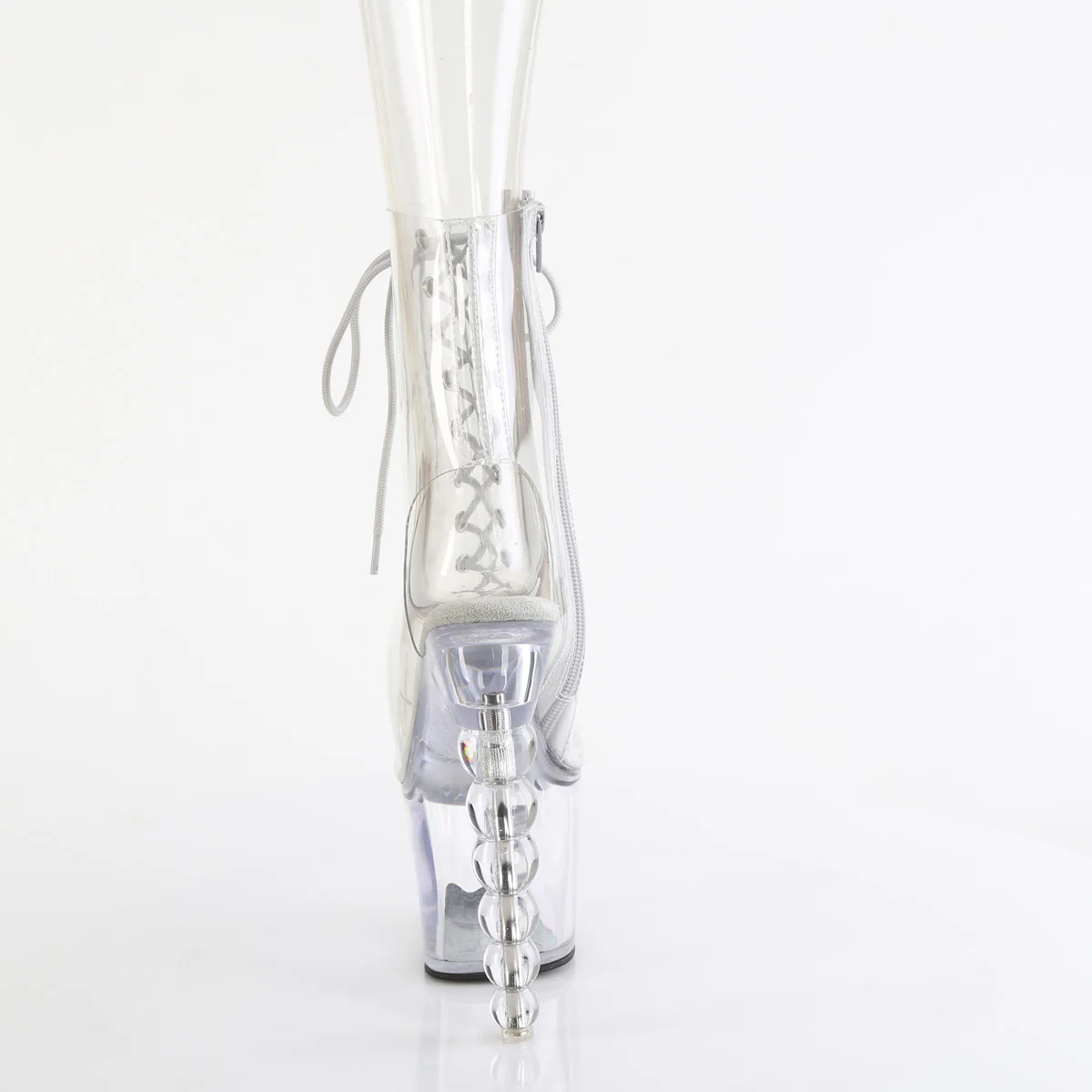 Clear 7 Inch Platform Ankle Boots - Pleaser BLISS-1016C - Image 4