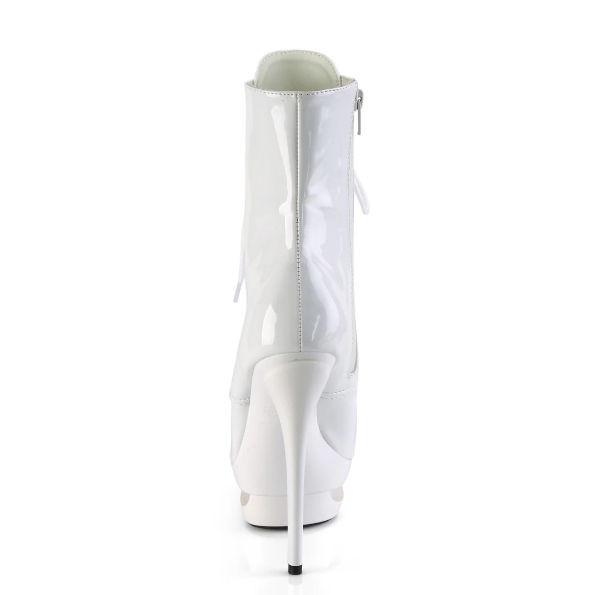White 6 Inch Hot Heels Ankle Boots - Pleaser BLONDIE-R-1020 - Image 4